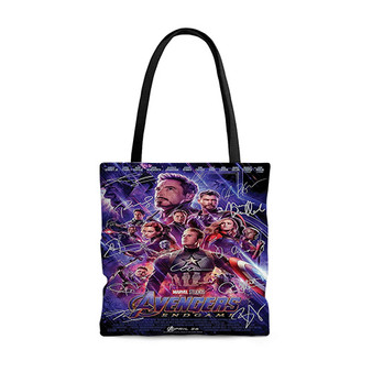 Pastele Avengers Endgame Poster Signed By Cast Custom Personalized Tote Bag Awesome Unisex Polyester Cotton Bags AOP All Over Print Tote Bag School Work Travel Bags Fashionable Totebag