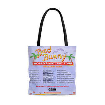 Pastele Bad Bunny World s Hottest Tour 2022 Custom Personalized Tote Bag Awesome Unisex Polyester Cotton Bags AOP All Over Print Tote Bag School Work Travel Bags Fashionable Totebag