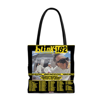 Pastele Blink 182 World Tour 2023 Custom Personalized Tote Bag Awesome Unisex Polyester Cotton Bags AOP All Over Print Tote Bag School Work Travel Bags Fashionable Totebag
