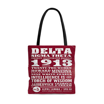 Pastele Delta Sigma Theta Custom Personalized Tote Bag Awesome Unisex Polyester Cotton Bags AOP All Over Print Tote Bag School Work Travel Bags Fashionable Totebag