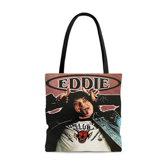 Pastele Eddie Munson Custom Personalized Tote Bag Awesome Unisex Polyester Cotton Bags AOP All Over Print Tote Bag School Work Travel Bags Fashionable Totebag