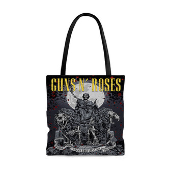 Pastele Gun N Roses Madrid Custom Personalized Tote Bag Awesome Unisex Polyester Cotton Bags AOP All Over Print Tote Bag School Work Travel Bags Fashionable Totebag