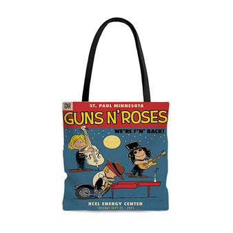 Pastele Guns N Roses Minnesota US Custom Personalized Tote Bag Awesome Unisex Polyester Cotton Bags AOP All Over Print Tote Bag School Work Travel Bags Fashionable Totebag