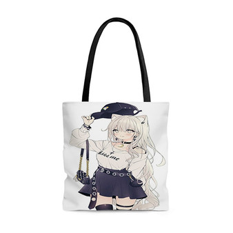 Pastele Kawaii Anime Girl Custom Personalized Tote Bag Awesome Unisex Polyester Cotton Bags AOP All Over Print Tote Bag School Work Travel Bags Fashionable Totebag