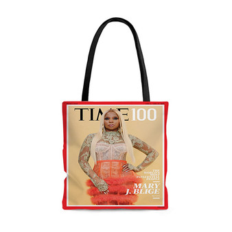 Pastele Mary J Blige Time Custom Personalized Tote Bag Awesome Unisex Polyester Cotton Bags AOP All Over Print Tote Bag School Work Travel Bags Fashionable Totebag