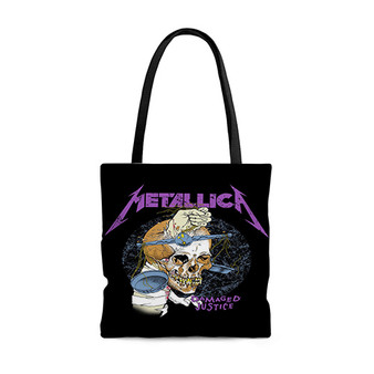 Pastele Metallica Damaged Justice Custom Personalized Tote Bag Awesome Unisex Polyester Cotton Bags AOP All Over Print Tote Bag School Work Travel Bags Fashionable Totebag