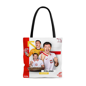 Pastele Poland World Cup 2022 Custom Personalized Tote Bag Awesome Unisex Polyester Cotton Bags AOP All Over Print Tote Bag School Work Travel Bags Fashionable Totebag