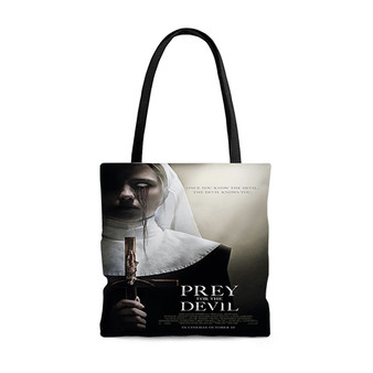 Pastele Prey For The Devil Custom Personalized Tote Bag Awesome Unisex Polyester Cotton Bags AOP All Over Print Tote Bag School Work Travel Bags Fashionable Totebag