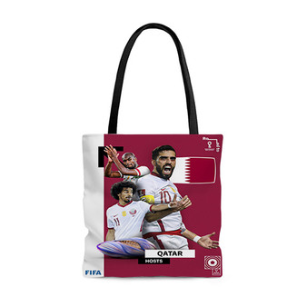 Pastele Qatar World Cup 2022 Custom Personalized Tote Bag Awesome Unisex Polyester Cotton Bags AOP All Over Print Tote Bag School Work Travel Bags Fashionable Totebag