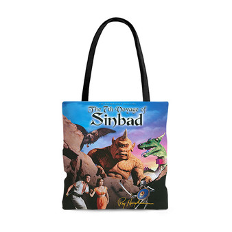 Pastele The 7th Voyage of Sinbad Custom Personalized Tote Bag Awesome Unisex Polyester Cotton Bags AOP All Over Print Tote Bag School Work Travel Bags Fashionable Totebag