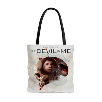 Pastele The Dark Pictures Anthology The Devil in Me Custom Personalized Tote Bag Awesome Unisex Polyester Cotton Bags AOP All Over Print Tote Bag School Work Travel Bags Fashionable Totebag