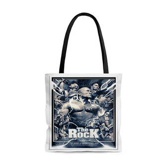 Pastele The Rock WWE Custom Personalized Tote Bag Awesome Unisex Polyester Cotton Bags AOP All Over Print Tote Bag School Work Travel Bags Fashionable Totebag