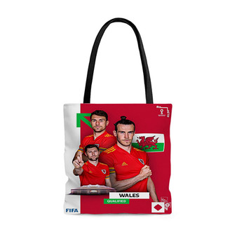 Pastele Wales World Cup 2022 Custom Personalized Tote Bag Awesome Unisex Polyester Cotton Bags AOP All Over Print Tote Bag School Work Travel Bags Fashionable Totebag