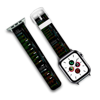 Pastele Big O Cheat Sheet Custom Apple Watch Band Awesome Personalized Genuine Leather Strap Wrist Watch Band Replacement with Adapter Metal Clasp 38mm 40mm 42mm 44mm Watch Band Accessories