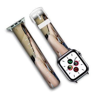 Pastele Natalie King Custom Apple Watch Band Awesome Personalized Genuine Leather Strap Wrist Watch Band Replacement with Adapter Metal Clasp 38mm 40mm 42mm 44mm Watch Band Accessories