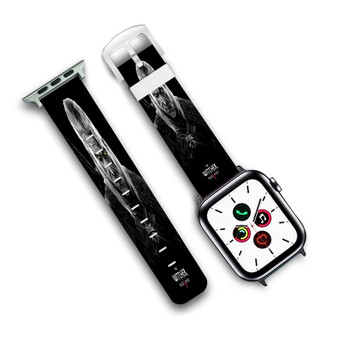 Pastele The Witcher Toxicity Poisoning Custom Apple Watch Band Awesome Personalized Genuine Leather Strap Wrist Watch Band Replacement with Adapter Metal Clasp 38mm 40mm 42mm 44mm Watch Band Accessories