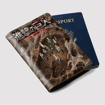 Pastele Attack on Titan The Final Season Part 3 Custom Passport Wallet Case With Credit Card Holder Awesome Personalized PU Leather Travel Trip Vacation Baggage Cover