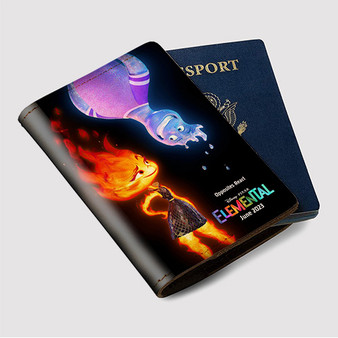 Pastele Disney Elemental Custom Passport Wallet Case With Credit Card Holder Awesome Personalized PU Leather Travel Trip Vacation Baggage Cover