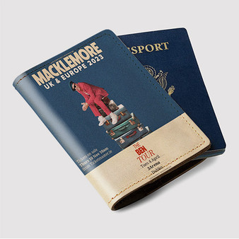 Pastele Macklemore 2023 Tour Custom Passport Wallet Case With Credit Card Holder Awesome Personalized PU Leather Travel Trip Vacation Baggage Cover