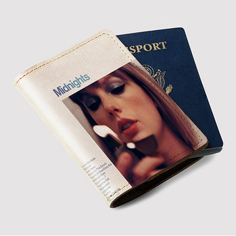 Pastele Taylor Swift Midnights 3am Edition jpeg Custom Passport Wallet Case With Credit Card Holder Awesome Personalized PU Leather Travel Trip Vacation Baggage Cover