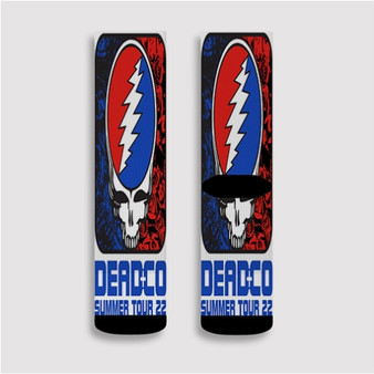 Pastele Dead and Company Summer Tour 2022 Custom Socks Sublimation Awesome Printed Sports Elite Socks Polyester Cushioned Bottoms Gym Gymnastic Running Yoga School Skatebording Basketball Spandex