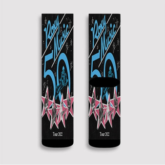 Pastele Roxy Music Tour jpeg Custom Socks Sublimation Awesome Printed Sports Elite Socks Polyester Cushioned Bottoms Gym Gymnastic Running Yoga School Skatebording Basketball Spandex