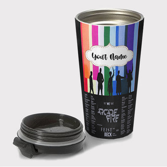 Pastele Arcade Fire Tour 2022 Custom Travel Mug Awesome Personalized Name Stainless Steel Drink Bottle Hot Cold Leak-proof 15oz Coffee Tea Wine Trip Vacation Traveling Mug