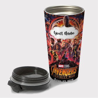 Pastele Avengers Infinity War Poster Signed By Cast Custom Travel Mug Awesome Personalized Name Stainless Steel Drink Bottle Hot Cold Leak-proof 15oz Coffee Tea Wine Trip Vacation Traveling Mug