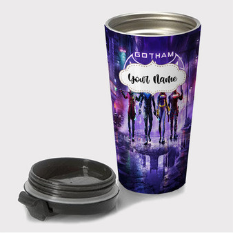 Pastele Gotham Knights Custom Travel Mug Awesome Personalized Name Stainless Steel Drink Bottle Hot Cold Leak-proof 15oz Coffee Tea Wine Trip Vacation Traveling Mug