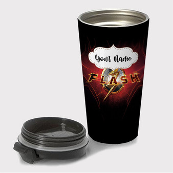 Pastele The Flash 2023 Custom Travel Mug Awesome Personalized Name Stainless Steel Drink Bottle Hot Cold Leak-proof 15oz Coffee Tea Wine Trip Vacation Traveling Mug