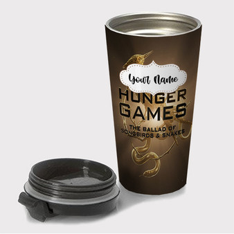 Pastele The Hunger Games The Ballad of Songbirds and Snakes Custom Travel Mug Awesome Personalized Name Stainless Steel Drink Bottle Hot Cold Leak-proof 15oz Coffee Tea Wine Trip Vacation Traveling Mug