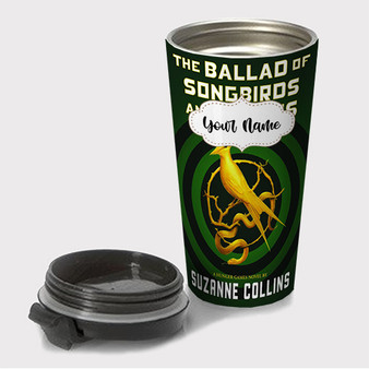 Pastele The Hunger Games The Ballad of Songbirds and Snakes Movie Custom Travel Mug Awesome Personalized Name Stainless Steel Drink Bottle Hot Cold Leak-proof 15oz Coffee Tea Wine Trip Vacation Traveling Mug