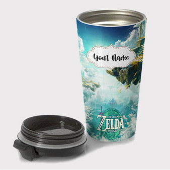 Pastele The Legend of Zelda Tears of the Kingdom Custom Travel Mug Awesome Personalized Name Stainless Steel Drink Bottle Hot Cold Leak-proof 15oz Coffee Tea Wine Trip Vacation Traveling Mug