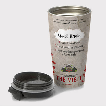 Pastele The Visit Movie Custom Travel Mug Awesome Personalized Name Stainless Steel Drink Bottle Hot Cold Leak-proof 15oz Coffee Tea Wine Trip Vacation Traveling Mug