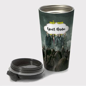 Pastele The Walking Dead Season 11 Custom Travel Mug Awesome Personalized Name Stainless Steel Drink Bottle Hot Cold Leak-proof 15oz Coffee Tea Wine Trip Vacation Traveling Mug