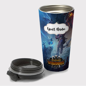 Pastele Total War Warhammer III Custom Travel Mug Awesome Personalized Name Stainless Steel Drink Bottle Hot Cold Leak-proof 15oz Coffee Tea Wine Trip Vacation Traveling Mug