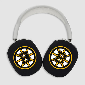 Pastele Boston Bruins NHL Art Custom AirPods Max Case Cover Personalized Hard Smart Protective Cover Shock-proof Dust-proof Slim Accessories for Apple AirPods Pro Max Black White Colors