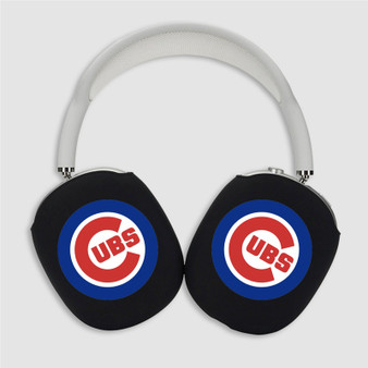 Pastele Chicago Cubs MLB Custom AirPods Max Case Cover Personalized Hard Smart Protective Cover Shock-proof Dust-proof Slim Accessories for Apple AirPods Pro Max Black White Colors