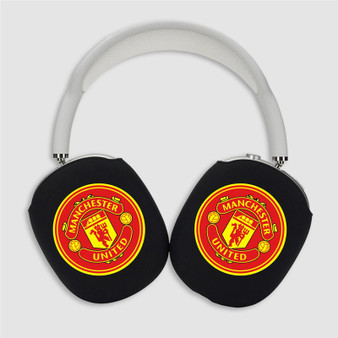 Pastele Manchester United FC Custom AirPods Max Case Cover Personalized Hard Smart Protective Cover Shock-proof Dust-proof Slim Accessories for Apple AirPods Pro Max Black White Colors