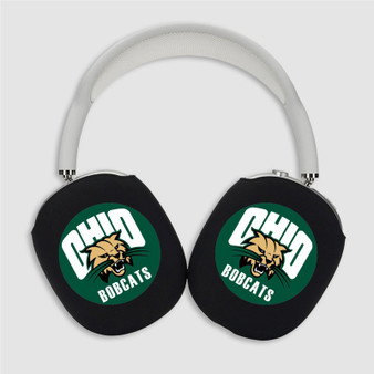 Pastele Ohio Bobcats Custom AirPods Max Case Cover Personalized Hard Smart Protective Cover Shock-proof Dust-proof Slim Accessories for Apple AirPods Pro Max Black White Colors
