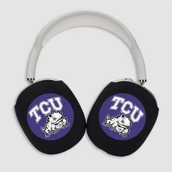 Pastele TCU Horned Frogs Custom AirPods Max Case Cover Personalized Hard Smart Protective Cover Shock-proof Dust-proof Slim Accessories for Apple AirPods Pro Max Black White Colors