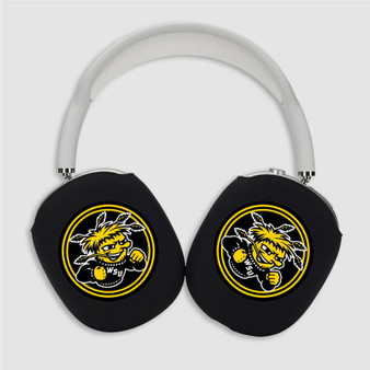Pastele Wichita State Shockers Custom AirPods Max Case Cover Personalized Hard Smart Protective Cover Shock-proof Dust-proof Slim Accessories for Apple AirPods Pro Max Black White Colors