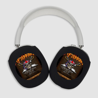 Pastele Def Leppard Hysteria On the High Seas Custom AirPods Max Case Cover Personalized Hard Smart Protective Cover Shock-proof Dust-proof Slim Accessories for Apple AirPods Pro Max Black White Colors