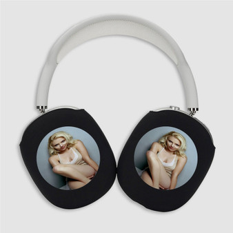 Pastele Scarlett Johansson Custom AirPods Max Case Cover Personalized Hard Smart Protective Cover Shock-proof Dust-proof Slim Accessories for Apple AirPods Pro Max Black White Colors