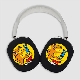 Pastele keith haring Good Custom AirPods Max Case Cover Personalized Hard Smart Protective Cover Shock-proof Dust-proof Slim Accessories for Apple AirPods Pro Max Black White Colors