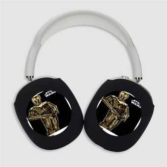 Pastele C3 PO Star Wars Custom AirPods Max Case Cover Awesome Personalized Hard Smart Protective Cover Shock-proof Dust-proof Slim Accessories for Apple AirPods Pro Max Black White Colors