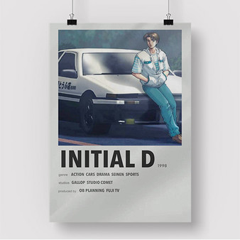 Pastele Initial D Vintage Custom Silk Poster Awesome Personalized Print Wall Decor 20 x 13 Inch 24 x 36 Inch Wall Hanging Art Home Decoration Posters