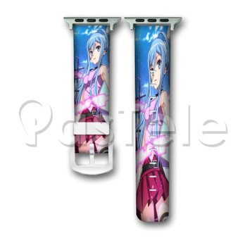 Blue Steel Takao Arpeggio Custom Personaliez Apple Watch Band 38mm 40mm 42mm 44mm Leather