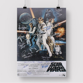 Pastele Star Wars Poster Signed By Cast Custom Silk Poster Awesome Personalized Print Wall Decor 20 x 13 Inch 24 x 36 Inch Wall Hanging Art Home Decoration Posters