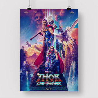 Pastele Thor Love and Thunder Custom Silk Poster Awesome Personalized Print Wall Decor 20 x 13 Inch 24 x 36 Inch Wall Hanging Art Home Decoration Posters